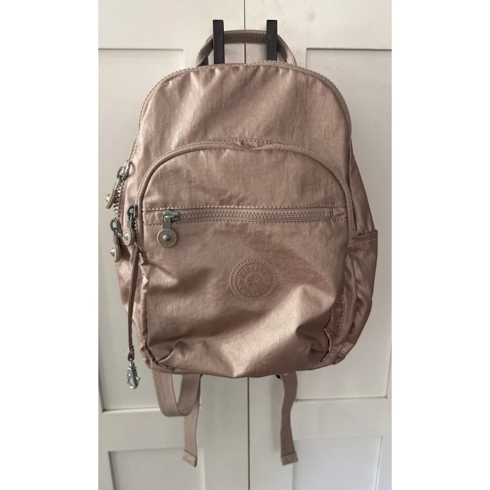 Kipling Seoul Backpack Metallic Rose Gold 13